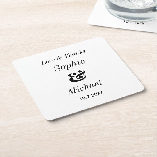 Schwarz-weißer Brautgarten Rechteckiger Pappuntersetzer (angewinkelt)