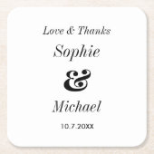 Schwarz-weißer Brautgarten Rechteckiger Pappuntersetzer (Vorderseite)