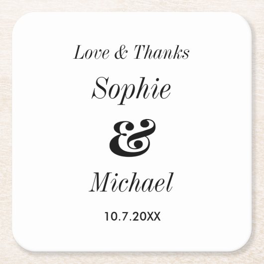 Schwarz-weißer Brautgarten Rechteckiger Pappuntersetzer (Vorderseite)