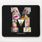 Schwarz-weißer Buchstabe M-Fotocollage Mousepad (Vorne)