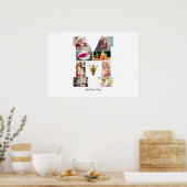 Schwarz-weißer Buchstabe M Fotocollage Poster (Küche)