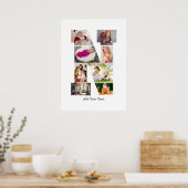 Schwarz-weißer Buchstabe N-Fotocollage Poster (Küche)