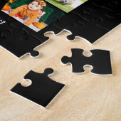 Schwarz-weißer Buchstabe N-Fotocollage Puzzle (Seite)