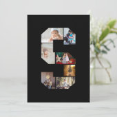 Schwarz-weißer Buchstabe S Foto-Collage Karte (Stehend Vorderseite)