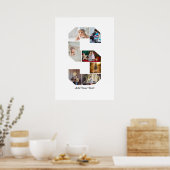 Schwarz-weißer Buchstaben-S-Foto-Collage Poster (Küche)