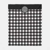 Schwarz-weißer Buffalo-Karierter Bär Fleecedecke (Vorderseite)