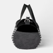 Schwarz-weißer Buffalo-Karo Kariert Bold Monogram Duffle Bag (Rechts)