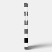 Schwarz-weißer Buffalo-Karo Kariert Personalisiert Case-Mate iPhone Hülle (Rückseite / Links)