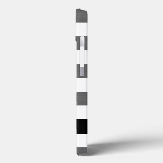 Schwarz-weißer Buffalo-Karo Kariert Personalisiert Case-Mate iPhone Hülle (Rückseite / Links)