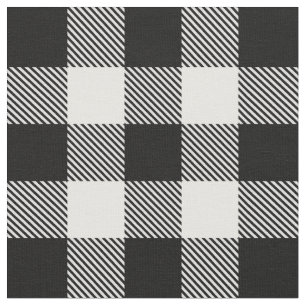Schwarz-weißer Büffel kariert mit Twill Stoff