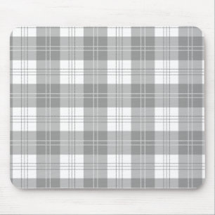 Schwarz-weißer Büffel-Karo Mousepad
