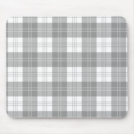 Schwarz-weißer Büffel-Karo Mousepad (Vorne)
