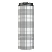 Schwarz-weißer Büffel-Karo Thermosbecher (Rückseite)