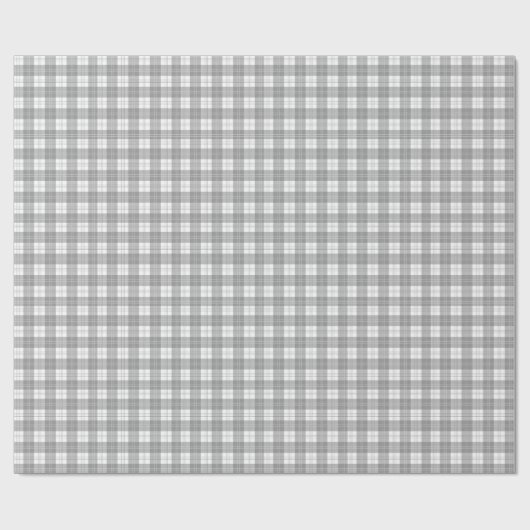 Schwarz-weißer Büffel-Karostoff Geschenkpapier (Flach)
