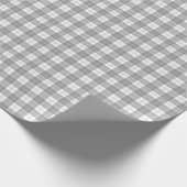 Schwarz-weißer Büffel-Karostoff Geschenkpapier (Ecke)