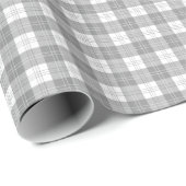 Schwarz-weißer Büffel-Karostoff Geschenkpapier (Rolleneckpunkt)