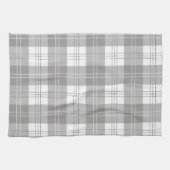 Schwarz-weißer Büffel-Karostoff Geschirrtuch (Horizontal)