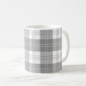 Schwarz-weißer Büffel-Karostoff Kaffeetasse (VorderseiteRechts)