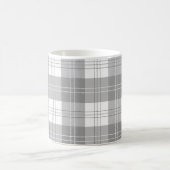 Schwarz-weißer Büffel-Karostoff Kaffeetasse (Mittel)
