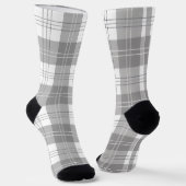 Schwarz-weißer Büffel-Karostoff Socken (Gewinkelt)