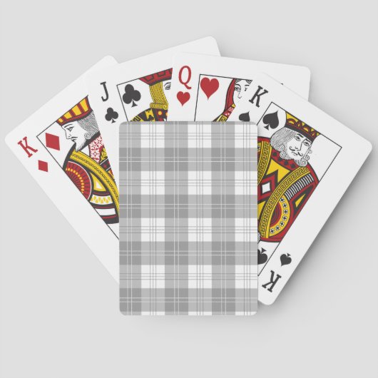 Schwarz-weißer Büffel-Karostoff Spielkarten (Rückseite)