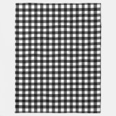 Schwarz-weißer Büffelkariert-Weihnachtscheck Fleecedecke (Vorderseite)