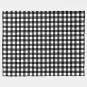 Schwarz-weißer Büffelkariert-Weihnachtscheck Fleecedecke (Vorderseite (Horizontal))