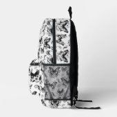 Schwarz-weißer Butterfly-Backpack Bedruckter Rucksack (Rechts)