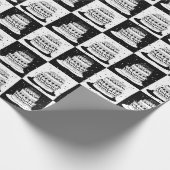 Schwarz-weißer Cake-Checker-Blockdruck Geschenkpapier (Ecke)