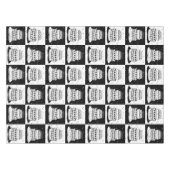 Schwarz-weißer Cake-Checker-Blockdruck Tischdecke (Vorderseite (Horizontal))