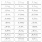 Schwarz-weißer Calligrafy Address Guest Aufkleber (Vorderseite)