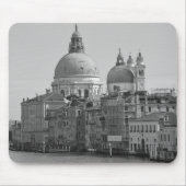 Schwarz-weißer Canal Venedig Italien Reisen Mousepad (Vorne)