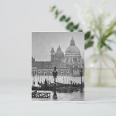 Schwarz-weißer Canal Venedig Italien Reisen Postkarte (Stehend Vorderseite)