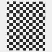 Schwarz-weißer Checked Checked Checked Karo Fleecedecke (Vorderseite)