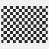 Schwarz-weißer Checked Checked Checked Karo Fleecedecke (Vorderseite (Horizontal))