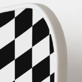 Schwarz-weißer Checked Checked Checked Karo Pickleball Schläger (Linke Seite)