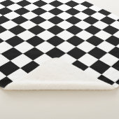 Schwarz-weißer Checked Checked Checked Karo Sherpadecke (3/4)