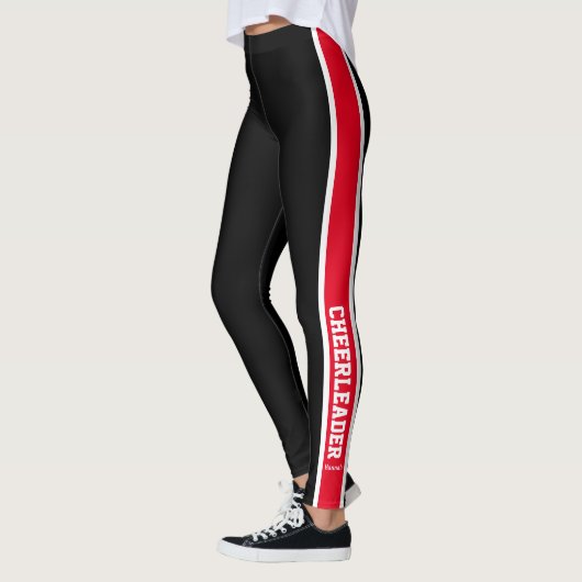 Schwarz-weißer Cheerleader Leggings (Links)