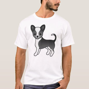 Schwarz-weißer Chihuahua mit glattem Fell als Cart T-Shirt