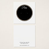 Schwarz-weißer Circle Stud Earring Display Holder (Vorne & Hinten)