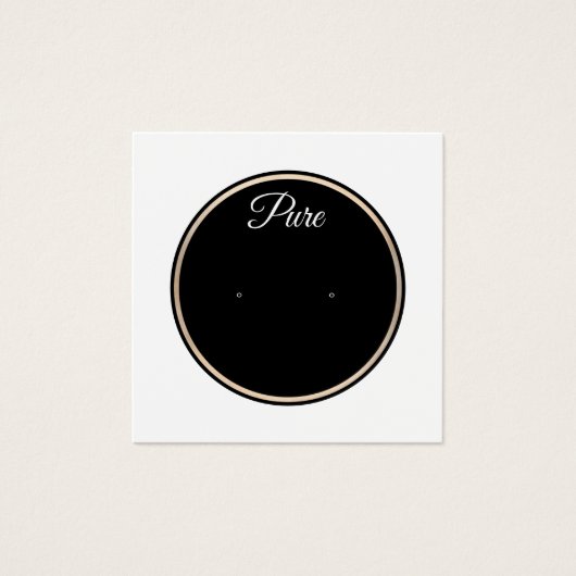 Schwarz-weißer Circle Stud Earring Display Holder (Vorderseite)