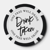 Schwarz-weißer Cocktail bei Hochzeiten Pokerchips (Rückseite)