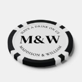 Schwarz-weißer Cocktail bei Hochzeiten Pokerchips (Einzeln)
