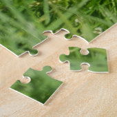 Schwarz-weißer Collie im Gras Puzzle (Seite)