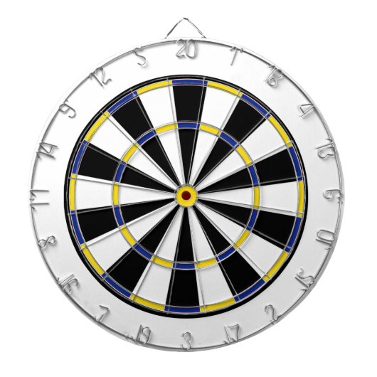 Schwarz-weißer Dartboard Dartscheibe (vorne)