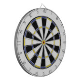 Schwarz-weißer Dartboard Dartscheibe (Vorderseite Links)