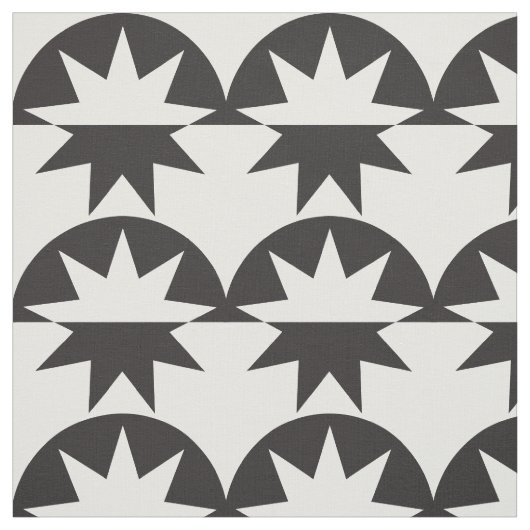 Schwarz-weißer Deko Sunburst Stoff (Muster)