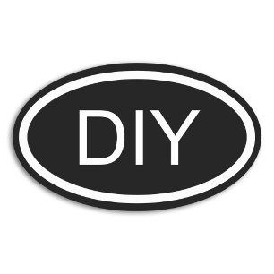 Schwarz-weißer DIY-Euro-Stil-Oval-Aufkleber Ovaler Aufkleber