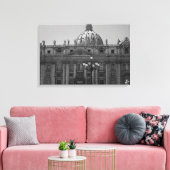 Schwarz-weißer Dom St Peters Rom Wrapped Canvas Leinwanddruck (Insitu (Wohnzimmer))