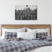 Schwarz-weißer Dom St Peters Rom Wrapped Canvas Leinwanddruck (Insitu (Schlafzimmer))